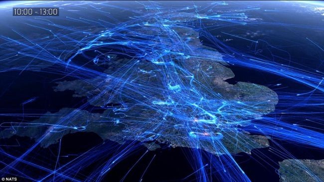 Vdeo: todos los vuelos europeos de un da condensados en solo dos minutos visualmente espectaculares